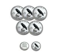 The F-CAW-F Coin - for Those Who Laugh at Life and Give Zero F*CKS!Double-Sided Design Last Fuck Decision Coin,For Letting Go and Moving On (5PCS)