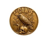 The F-CAW-F Coin - for Those Who Laugh at Life and Give Zero F*CKS! Funny Raven Coin of Freedom and Humor, 2 Inch Metal Double-Sided Raven Design Coin for Letting Go and Moving On (#B)