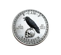 The F-CAW-F Coin - for Those Who Laugh at Life and Give Zero F*CKS! Funny Raven Coin of Freedom and Humor, 2 Inch Metal Double-Sided Raven Design Coin for Letting Go and Moving On (#A)