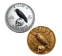 The F-CAW-F Coin - for Those Who Laugh at Life and Give Zero F*CKS! Funny Raven Coin of Freedom and Humor, 2 Inch Metal Double-Sided Raven Design Coin for Letting Go and Moving On (#AB-2Pc)