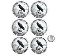 The F-CAW-F Coin - for Those Who Laugh at Life and Give Zero F*CKS! Metal Attitude Raven Design Coin,Token of Freedom and Humor,Adult Humor Gift for Friends (6pcs)