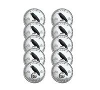 The F-CAW-F Coin - for Those Who Laugh at Life and Give Zero F*CKS! Metal Attitude Raven Design Coin,Token of Freedom and Humor,Adult Humor Gift for Friends (10pcs)