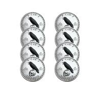 The F-CAW-F Coin - for Those Who Laugh at Life and Give Zero F*CKS! Metal Attitude Raven Design Coin,Token of Freedom and Humor,Adult Humor Gift for Friends (8pcs)