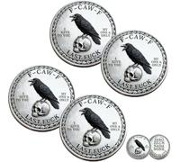 The F-CAW-F Coin - for Those Who Laugh at Life and Give Zero F*CKS, Premium 2 Inch Metal Attitude Raven Design Coin, Motivation Pocket Coins for Stress Relief, Token of Freedom and Humor