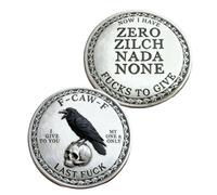 The F-Caw-F Coin - for Those Who Laugh at Life and Give Zero Fucks,The F-Caw-F “Last Fuck” Coin Funny Raven Coin,Novelty Collectible Challenge Coin Gag Gift for Family Friends