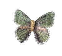 The fabric butterfly brooch clothing with pins is for women, cloth, no gemstone