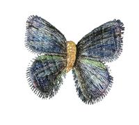 The fabric butterfly brooch clothing with pins is for women, cloth, no gemstone