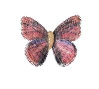 The fabric butterfly brooch clothing with pins is for women, cloth, no gemstone