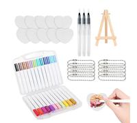 The Fabric Craft Set - 24 Colours, Funny Creative DIY Colouring Pencils | Painting Set for Arts Crafts | for Nursery Children Girls Children Daughter and Son