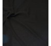 The Fabric Guys Premium Plain Georgette Fabric 100% Polyester 59" Wide 24 Colours Available (Black)