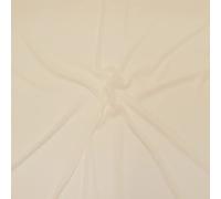 The Fabric Guys Premium Plain Georgette Fabric 100% Polyester 59" Wide 24 Colours Available (Ivory)