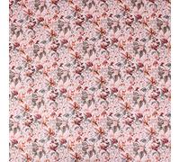 The Fabric Guys Soft Crepe Fabric Sold by The Metre Deluxe Santorini High Fashion Prints 45" Wide Dressmaking Skirts Blouses Tops (Pastel Pink)