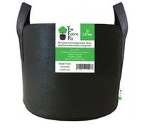 The Fabric Pot Hydroponics Fabric Pot Breathable Pots Container Grow Bag Plant Litre UK (12L, Black Round)