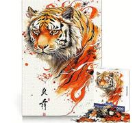 The Face of A Tiger 1000 Piece Jigsaws for Teenagers Puzzle Wise Think Toy Simple Fun Tight Cut Santa Wish Pick (50x75cm)