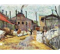 The Factory (1887) bi Vincent van Gogh Reproduction Canvas Wall Art Picture (16” x 20”)