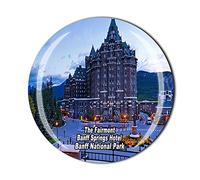 The Fairmont Banff Springs Hotel Banff National Park Canada Fridge Magnet Crystal Tourist Souvenir Gift Collection Refrigerator Magnetic Sticker