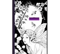 The Fairy Under The Moonlight On The Hardcover Notebook: The magical fairy under the moon is designed on the hardcover notebook. Thin lines on cream paper for writing 140 pages, 5.5 x 8.5 inches.
