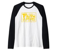 The Faith is Strong with This one Christian Bible Saying Raglan Baseball Tee