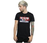 The Falcon And The Winter Soldier Action Logo T-Shirt Marvel Black S