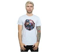 The Falcon And The Winter Soldier Captain America Stare T-Shirt Marvel Grey S