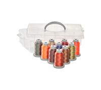 The Fall Collection - Glide Polyester Thread No 40-10 Vibrant Colors for Quilting, Sewing, and Embroidery - 1,100yds Spools - Trilobal Versatile Sewing Thread Kit for Craft Enthusiasts