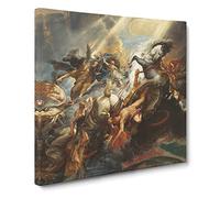 The Fall Of Phaeton by Peter paul rubens Canvas Print | Gallery Wrapped 30mm Frame Wall Art | 20x20 inches | Ready to Hang | Classic Picture | Living Room Bedroom Lounge Office