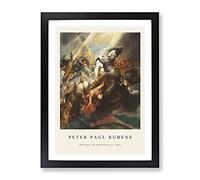 The Fall Of Phaeton By Peter Paul Rubens Exhibition Museum Painting Framed Print | A4 Black Framed Wall Art | Ready to Hang | Modern Historical Picture | Living Room Bedroom Lounge Office