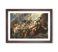 The Fall of Phaeton by Peter Paul Rubens Framed Print | A2 Walnut Framed Wall Art | Ready to Hang | Modern Nature Picture | Living Room Bedroom Lounge Office