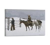 The Fall of The Cowboy by Frederic Remīngtōn Painting Art Poster Picture Print Wall Art Canvas Artworks Room Aesthetic 16x24inch(40x60cm)