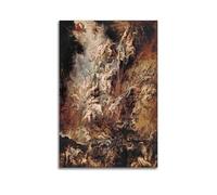 The Fall of The Damned by Peter Paul Rubens Poster Wall Art Modern Home Artworks 12x18inch