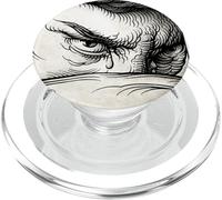 The Fallen Angel Blackwork Lucifer Etching PopSockets PopGrip for MagSafe