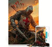The Fallen Crusader Jigsaw Puzzles 1000 Pieces for Adults Memory Boost Warm Time Image Assembly Fine Art Piece (50x75cm)