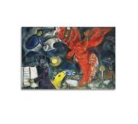The Falling Angel by Marc Chagall Painting Art Poster Picture Print Wall Art Canvas Artworks Room Aesthetic 12x18inch(30x45cm)