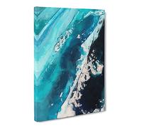 The Falling Blue Canvas Print | Gallery Wrapped 30mm Frame Wall Art | 30x20 inches | Ready to Hang | Abstract Picture | Living Room Bedroom Lounge Office