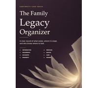 The Family Legacy Organizer: A clear record of what exists, where it is kept, and who knows where to look.