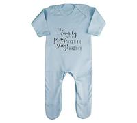 The Family who Prays Together Stays Together Religious Faith Quote [FHSVG] Baby Romper Jumpsuit with feet, 0-3 Months, Pastel Blue