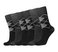 The Fancy Dress 6 Pairs Diabetic Socks for Men Non Elastic Soft Grip Comfortable Top cotton Rich Gentle Skin Diabetes Mens Socks UK Size 6-11, 23815389