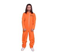 The Fancy Dress® Adult Men Women's Orange Prisoner Overall Jumpsuit - Unisex Halloween Convict Theme Party Fancy Dress Costume (Orange Prisoner, X-Large)