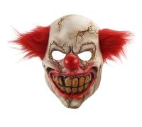 The Fancy Dress® Adult Scary Circus Clown Mask - Men Women Latex Halloween Killers Horror Face Full Mask Cosplay Costume Theme Party Props (Clown With Hair)