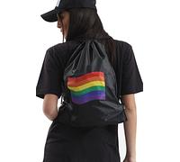 The Fancy Dress® Deluxe QUALITY GAY LESBIAN PRIDE FANCY DRESS ACCESSORY Rainbow Hats Jewellery LGBT Parade Party Lot UK (Rainbow Flag Print Bag)