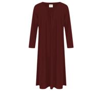The Fancy Dress® Girls Abaya Dress Long Sleeve School Uniform Islamic Prayer Dress Maxi Length Robe Jilbab Burka Top Wine, 7-8 Years