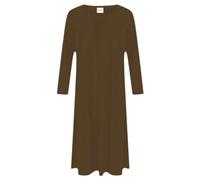 The Fancy Dress® Girls Abaya Dress Long Sleeve School Uniform Islamic Prayer Dress Maxi Length Robe Jilbab Burka Top Brown, 7-8 Years