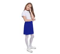 The Fancy Dress® Girls Mini Pencil Skirts Stretchy Elasticated Waist Plain Summer Short Skirt Children PE School Uniform Bodycon Skirt Age 13-14 Years, Royal Blue