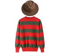 The Fancy Dress Halloween Freddy Jumper With Explorer Hat Set - Scary Street Halloween Costumes UK Age 7-12 Years