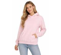 The Fancy Dress Hoodies for Men & Women UK - Unisex Plain Pullover Hooded Sweatshirt long Sleeve Inside Fleece Hoodie Top For Gym Work Running, L (l), Rose Pink