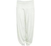 The Fancy Dress® Kids Girls Harem Leggings Loose Baggy Style Full Length Trouser Casual Elastic Waist Ali Baba Pants Yoga Dance Legging White, 5-6