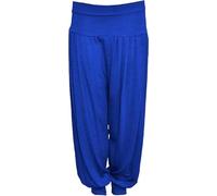 The Fancy Dress® Kids Girls Harem Leggings Loose Baggy Style Full Length Trouser Casual Elastic Waist Ali Baba Pants Yoga Dance Legging Royal Blue, 13
