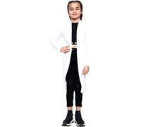 The Fancy Dress® Kids Girls Plain Maxi Cardigan Open Front Long Sleeve Casual Floaty Cardi Longline Boyfriend Winter Cardigans Top White, 7-8