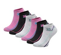 The Fancy Dress Ladies Trainer Socks - 6 Pairs Womens Breathable Cotton Blend Low Cut Ankle Sock Secure Fit Comfortable For Everyday wear, Velocity Lines Design