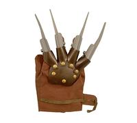 The Fancy Dress Men's Halloween Nightmare On Elm Street Costume Red Green Stripe Knitted Jumper Explore Hat & Claw Hand Gloves Fancy Dress Outfit (Claw Only)